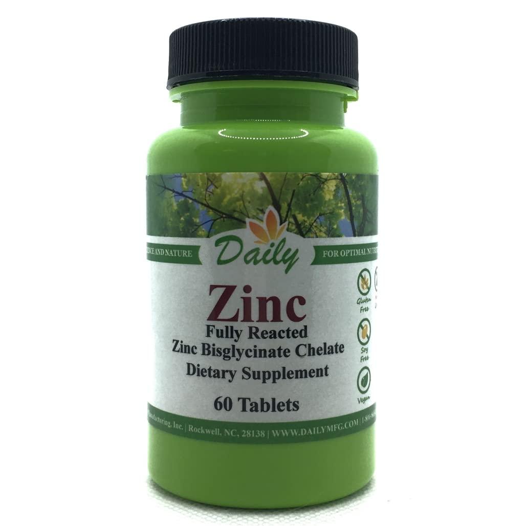 Daily's Zinc (Fully Reacted Zinc Bisglycinate Chelate 30 mg 60 Tablets)