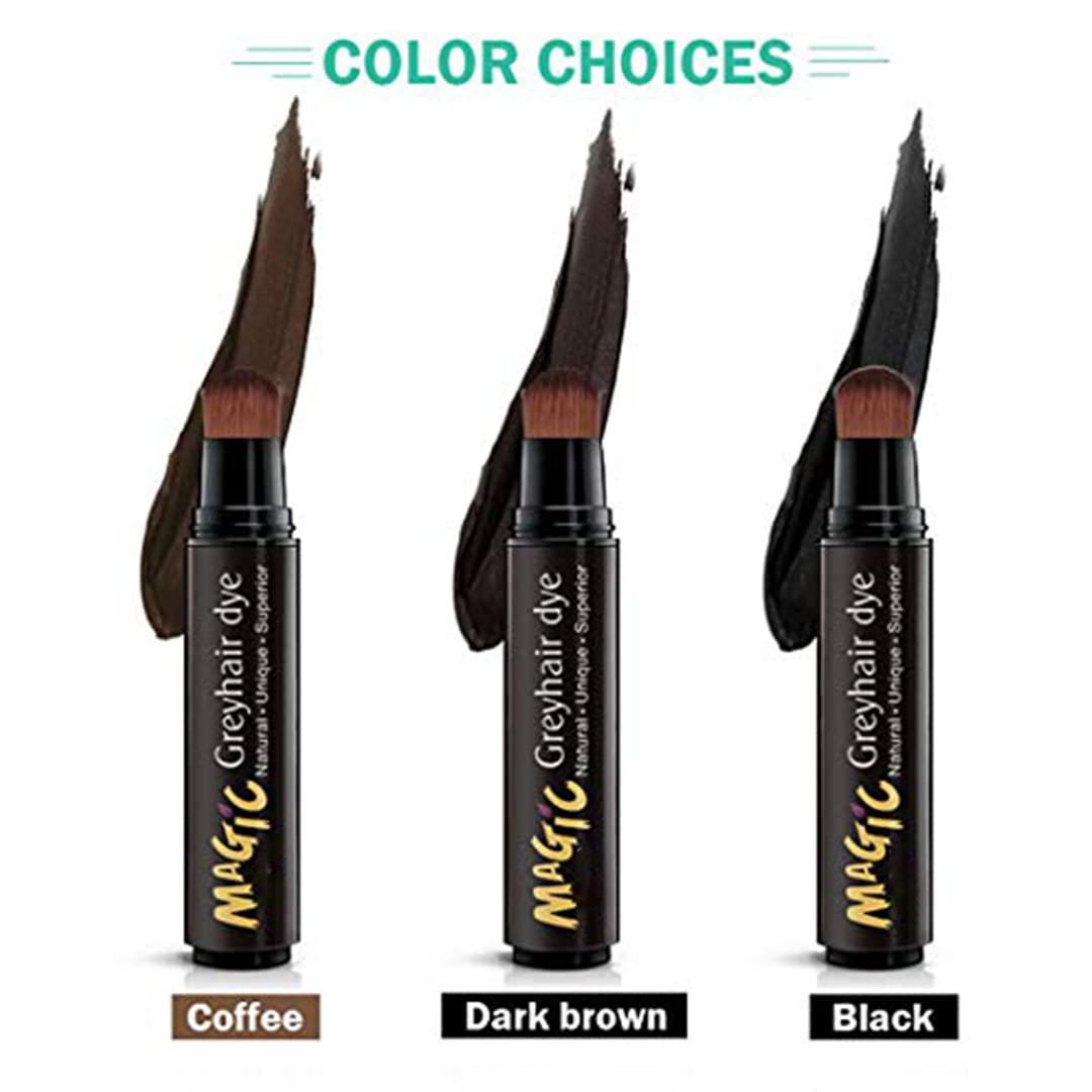 gowwim Root Touch Up Semi-permanent Root Hair Coloring,Hair Dye Pen for  Roots, Haircolor Touch-Up Stick to Cover Gray Hair Root(Black)