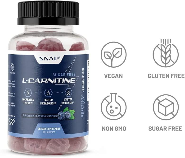 l carnitine blueberry Sugar Free L Carnitine 500mg Gummy - Natural Pre Workout Supplement for  Energy, Recovery & Metabolism - Blueberry Flavor (60 Gummies) | Buy Now  with Express International Delivery