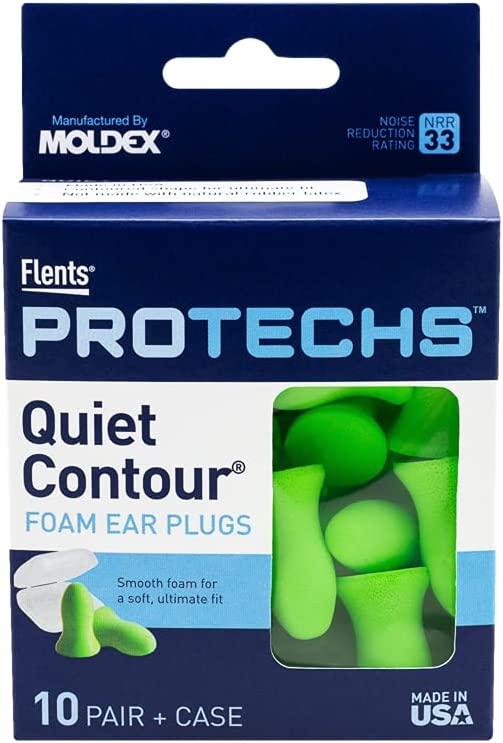 Flents Foam Ear Plugs, 10 Pair with Case for Sleeping, Snoring, Loud