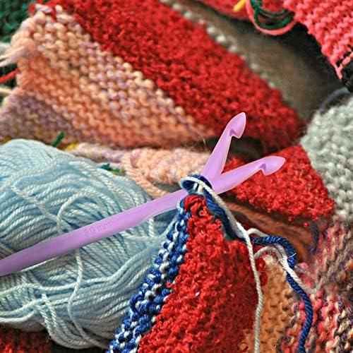 Tunisian Crochet Hooks Set 2-8 mm Aluminum Afghan Crochet Hooks, 3.5-12 mm Plastic Cable Weave Knitting Needle Set, Other