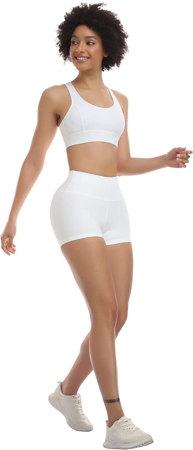 CHRLEISURE Workout Booty Spandex Shorts for Women High Waist Soft