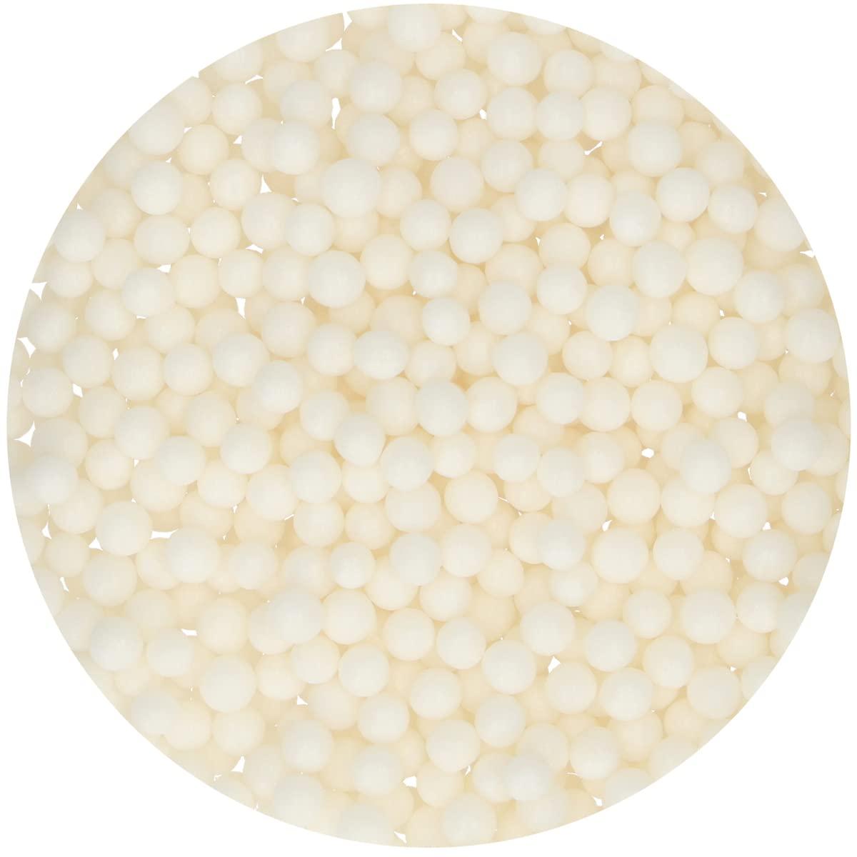 FunCakes Metallic Silver Medium Soft Pearls 55g