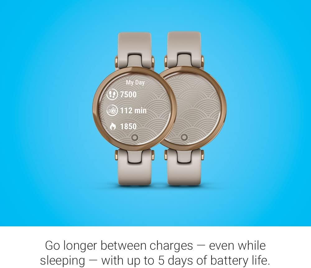 Garmin Lily Small Smartwatch | Touchscreen | Patterned Lens | Rose