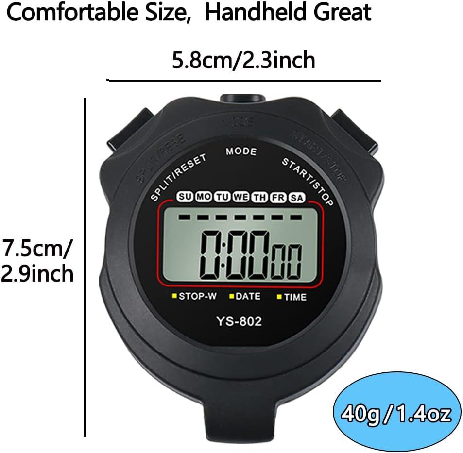 Haoyaa Digital Stopwatch Timer Large Three Row Display Athletics Racing BF5