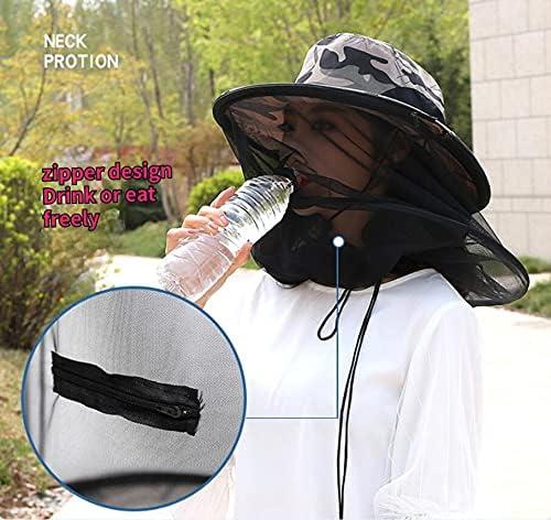 Beekeeping Beekeeper Folding Hat Mask Face Mesh Net Anti-mosquito