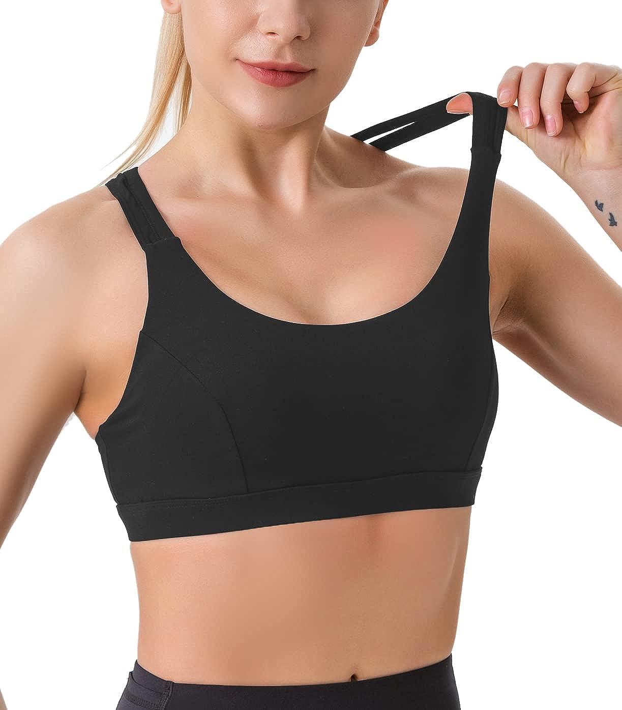 Yoga Sports Top with Bra for Women Race Back Sexy Running Bra High Impact  Padded Workout Bras, Black, 30-34AA/DDD : : Clothing, Shoes &  Accessories