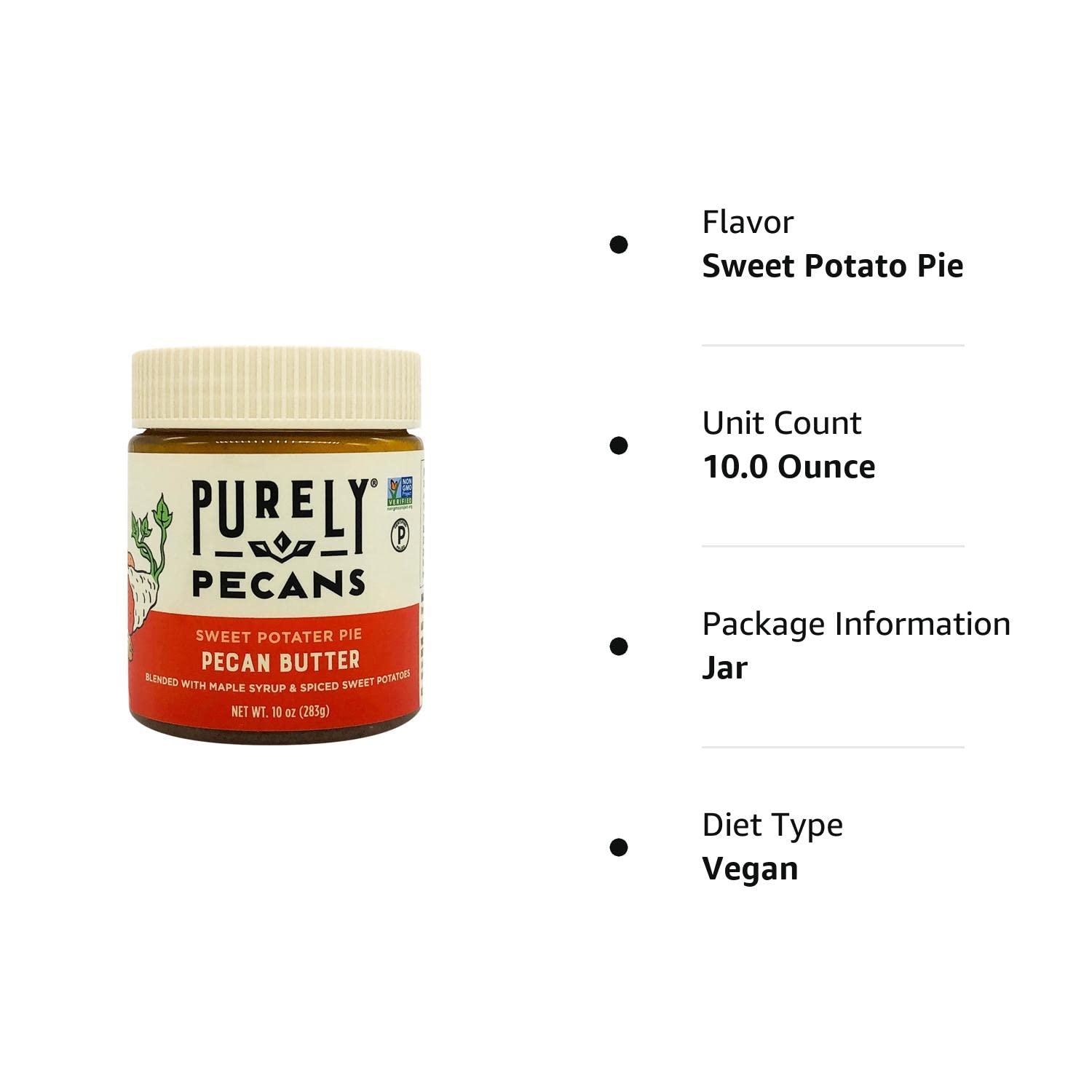 Purely Pecans Nut Butter GlutenFree, NonGMO, Keto, Paleo, Kosher