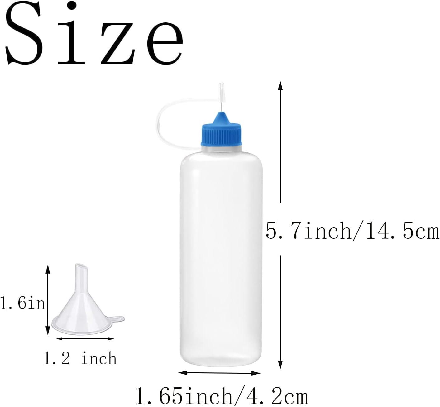 6 Pcs 4 Ounce Precision Tip Applicator Bottle 120 ML Translucent