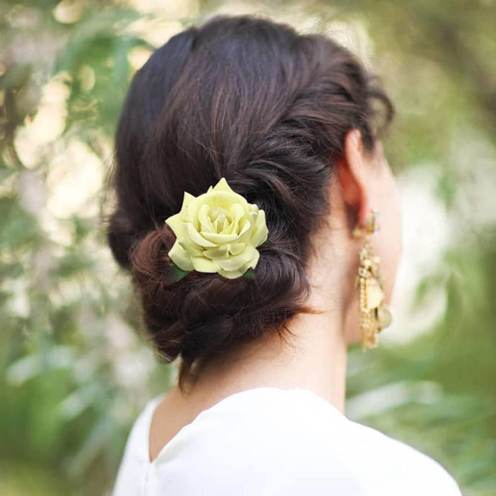 handmade rose flower hair claw clip – veryshine.com