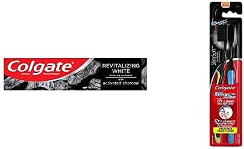Colgate Essentials Charcoal Teeth Whitening Toothpaste 98 mL + Colgate ...