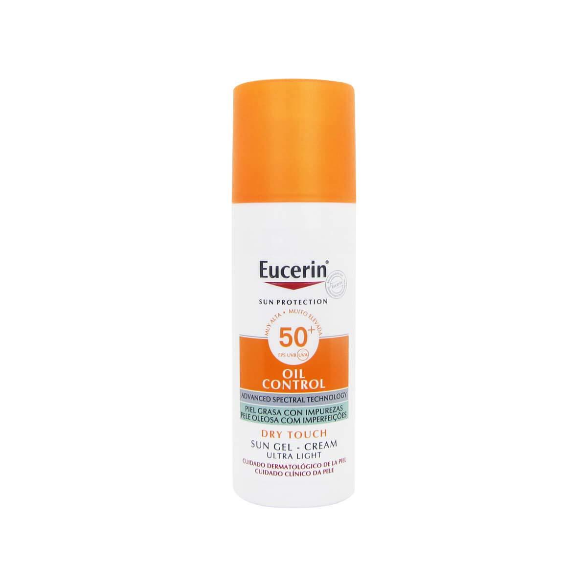Eucerin Sun Face Oil Control GelCream SPF 50 50ml OilFree Sunscreen