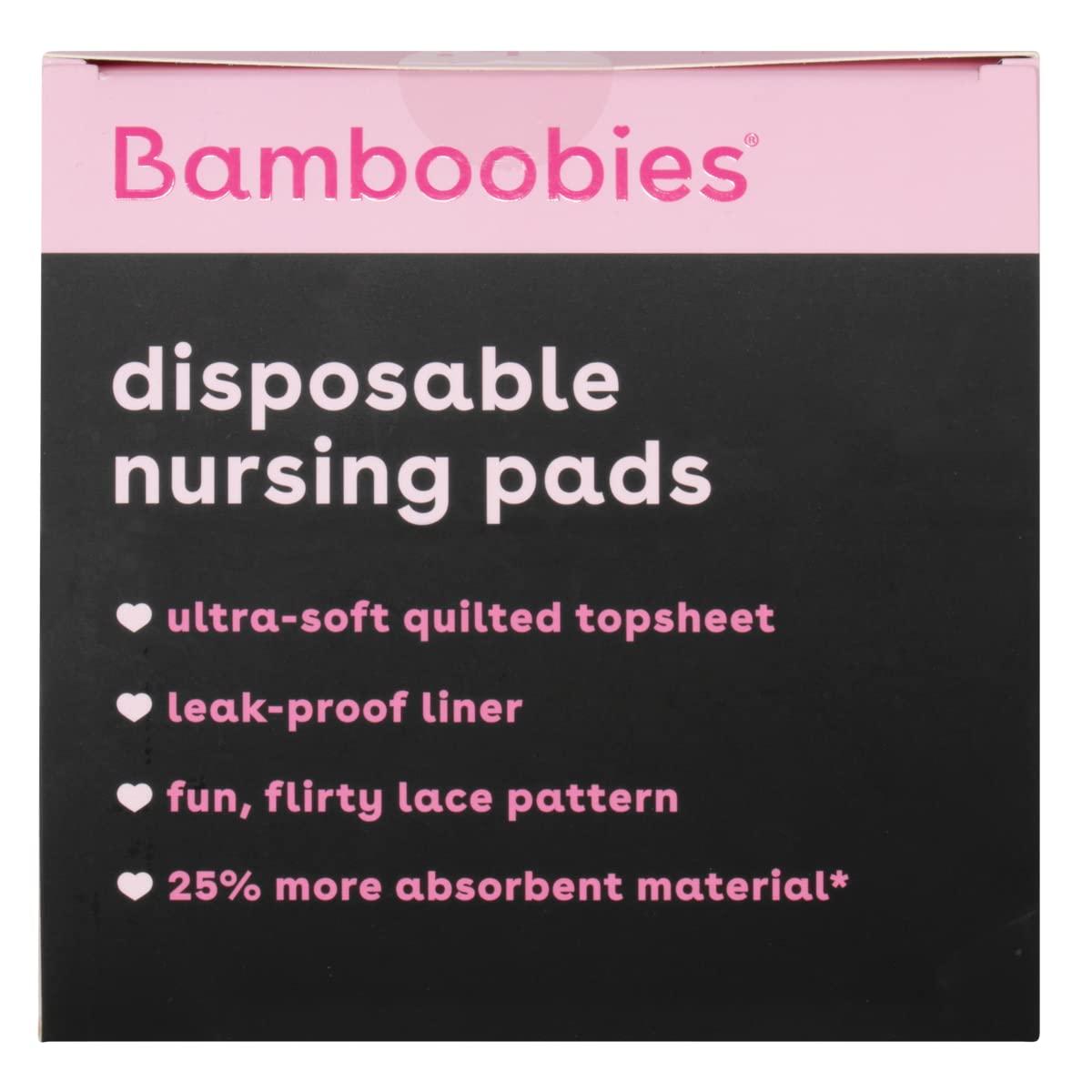Bamboobies Nursing Pads for Breastfeeding, 60 Count, Disposable Breast