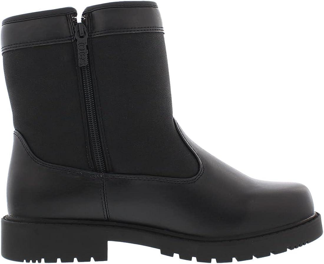totes men's stadium waterproof faux fur lined snow boot