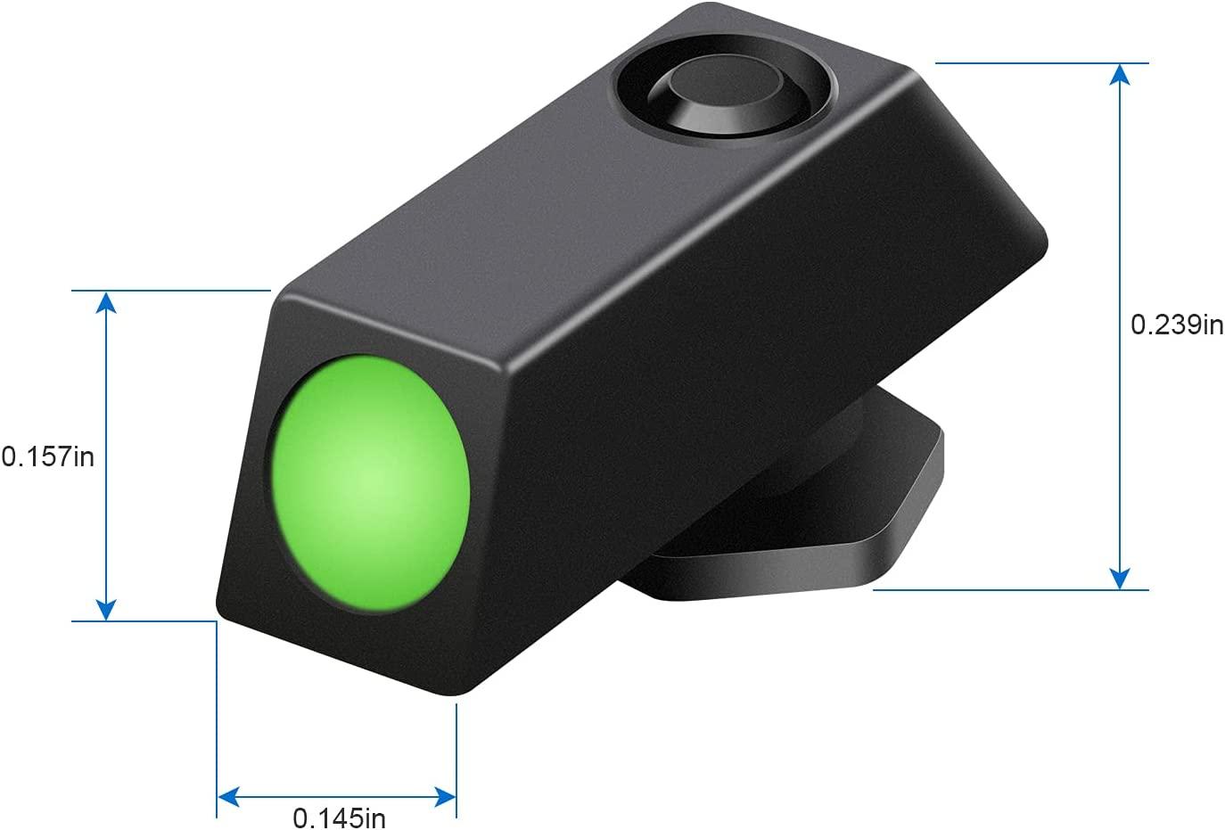 Feyachi NS16 Glow in the Dark Night Sights for Glock Pistols No Tritium