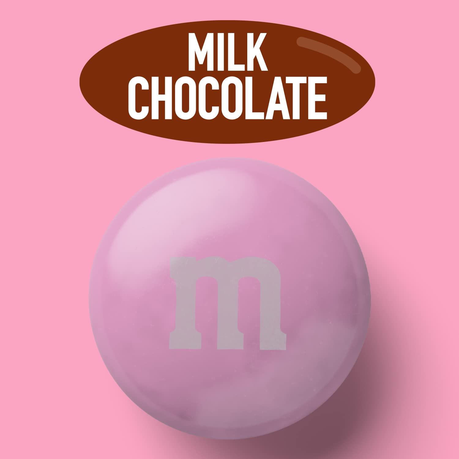 M&MS Milk Chocolate Pink Candy - 2lbs of Bulk Candy in Resealable