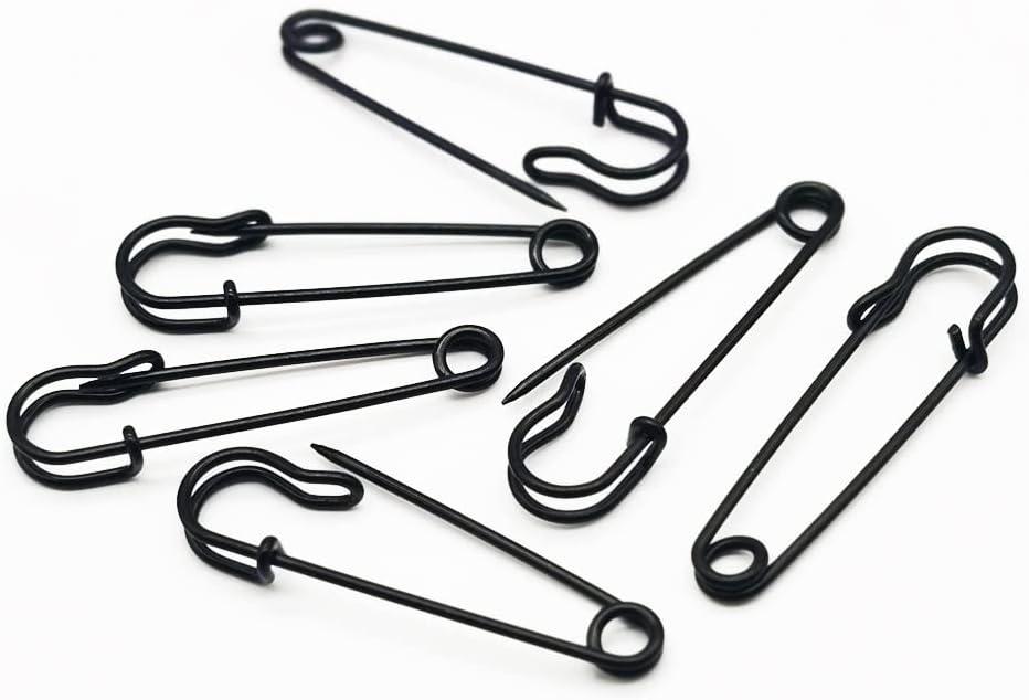 Alamic Safety Pins Brooches 2 inch/50mm Heavy Duty Blanket Pins for  Blankets Crafts Kilts Skirts Sweaters Shawls - 30 Pack (2 Inch/50mm Black) 2  Inch/50mm Black