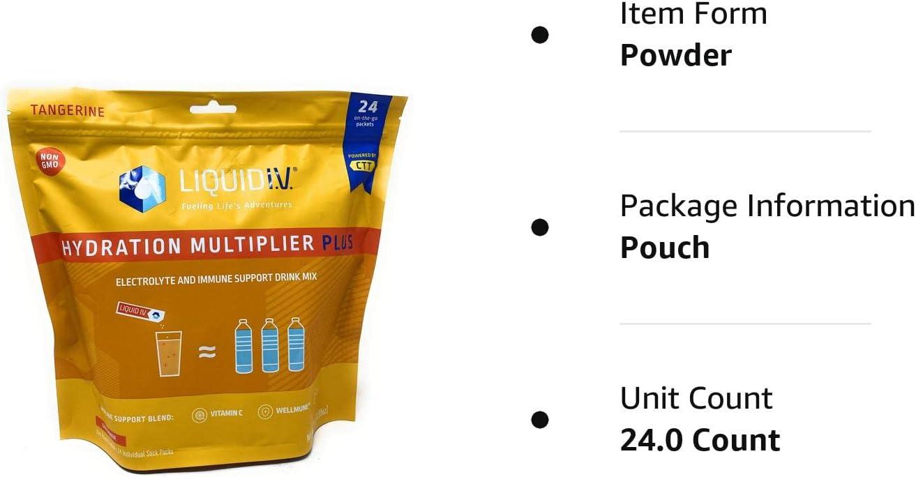 Liquid I.V Hydration Multiplier Plus, Electrolyte Powder, Easy