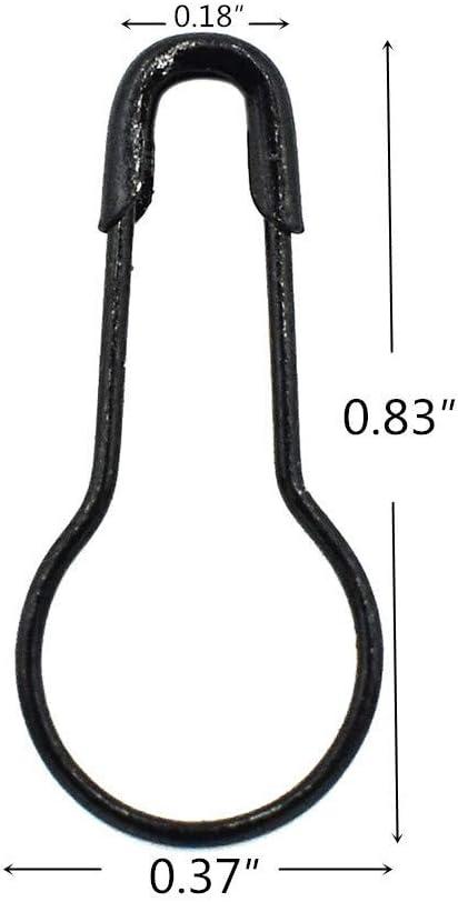 1000Pcs Metal Black safety Pins/Gourd Pin/Bulb Pin For Clothing Crafting  and DIY Black