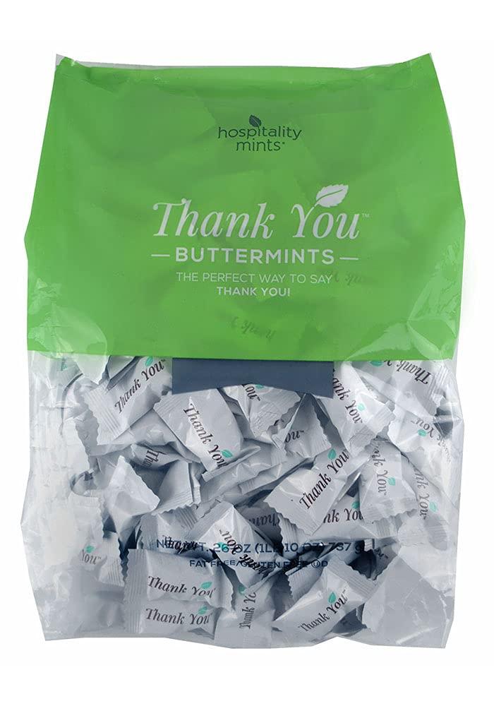 Hospitality Mints Individually Wrapped Mints with Thank You Message