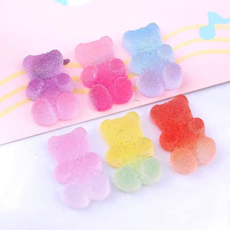 20pcs Jelly Nail Charms Resin Flatbacks Candy Bear Decoration Kawaii Gummy  Bears DIY Craft Accessories Press ON Decor Parts - AliExpress