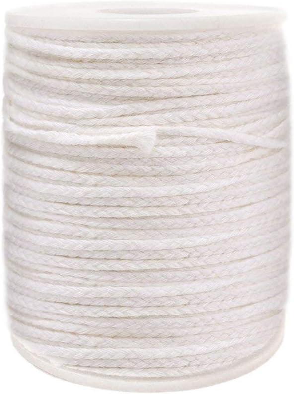Teemico 400 Feet 24 Ply Braided Wick Candle Wick Spool for Candle DIY and  Candle Making