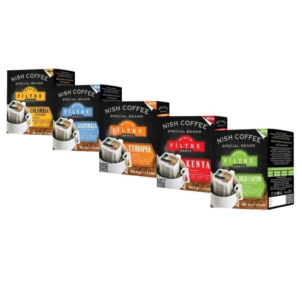 Nishcoffee Colombia Guatemala Ethiopia KenyaHigh Caffeine Practical