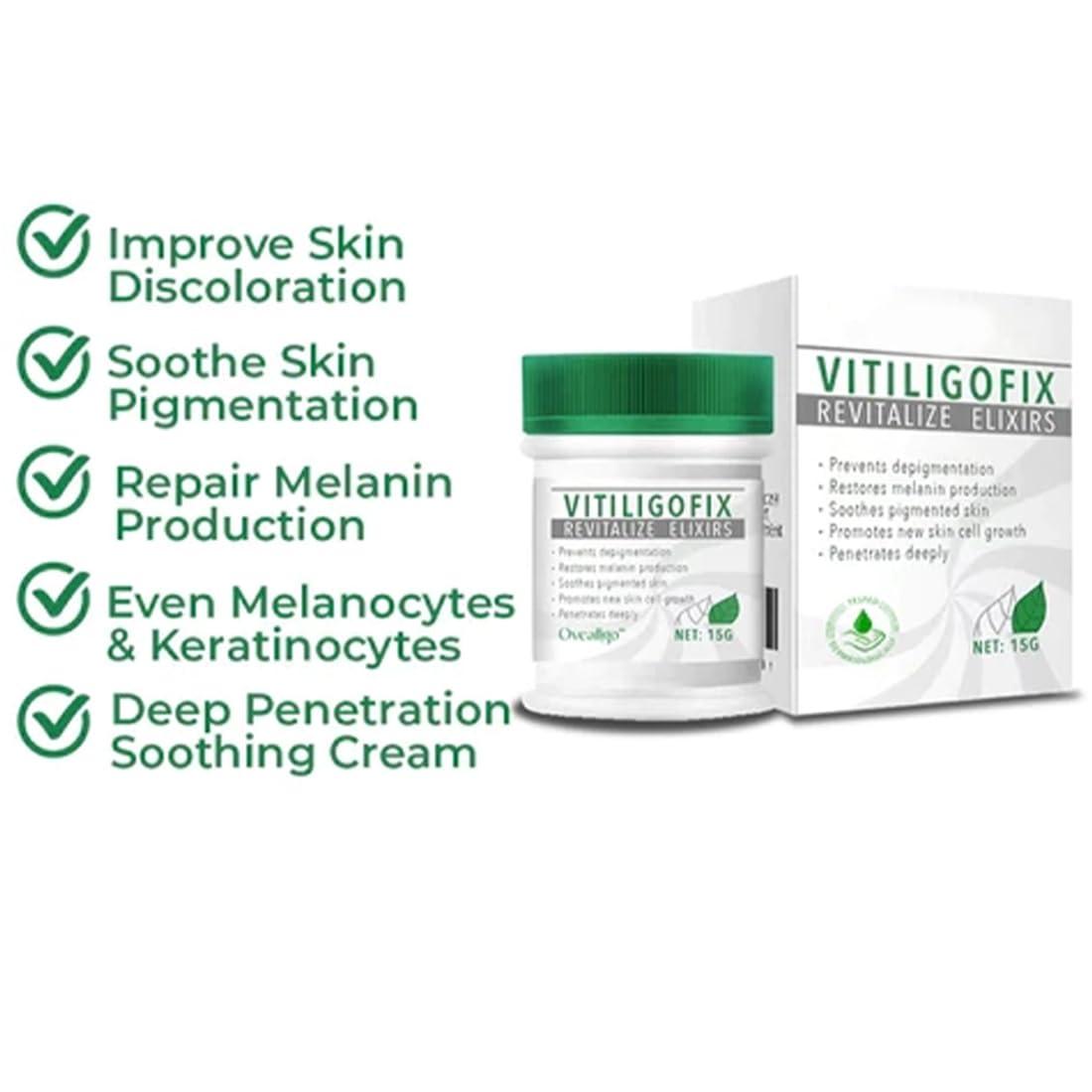 Vitiligo Fix Revitalize Elixir Soothing Cream Set Skin Treatment Vitiligo Fix Revitalize Elixir Soothing Cream Set Skin Treatment