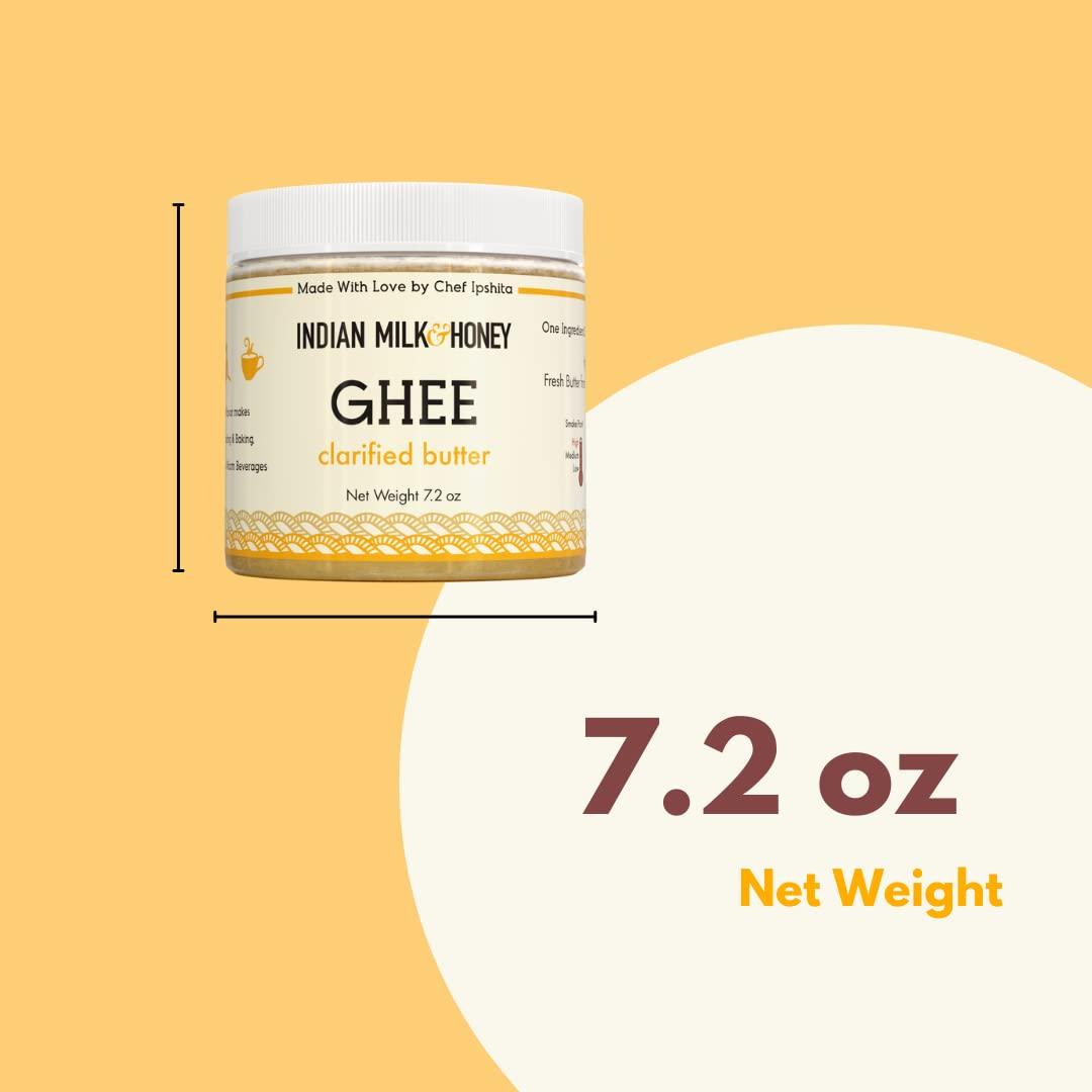 Classic Ghee Butter, GrassFed by Indian Milk & Honey, 7.2 oz with 44