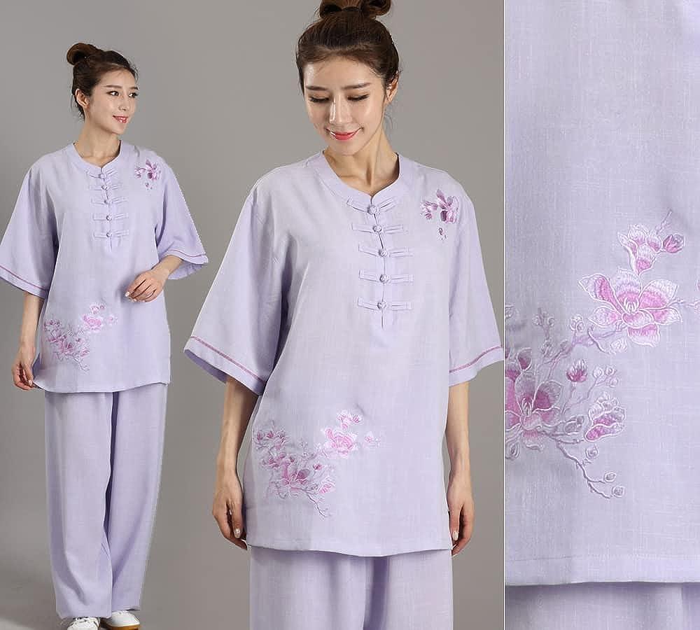 Tai Chi Clothing Women Yoga Clothing Suit Womens Loose mid-Length Cotton  and Linen Meditation Clothing Zen Lay Meditation Clothing,White-XL (Pink  XL) : : Clothing, Shoes & Accessories