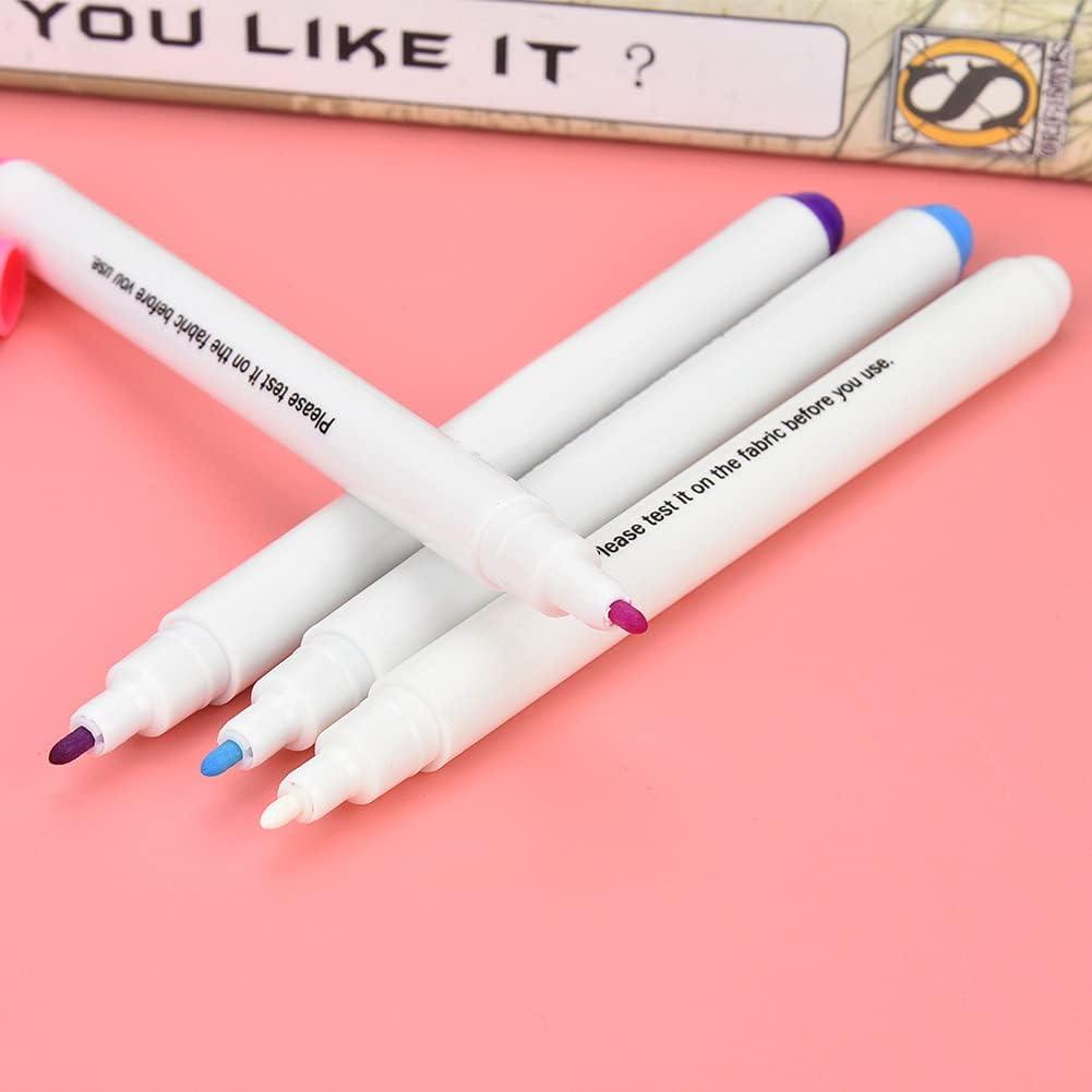 IKASEFU 4 Pieces Water-Soluble Pen for Quilting Sewing Eraseable Fabric  Markers Washable Fabric Marker Temporary Marking Pen for Canvas Shoes  T-Shirt
