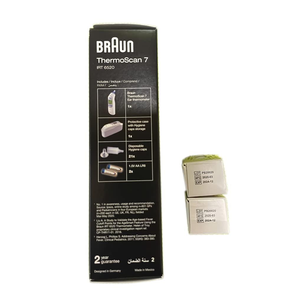 Braun Thermoscan 7 IRT6520 Thermometer + 40 ThermoScan Lens Filters