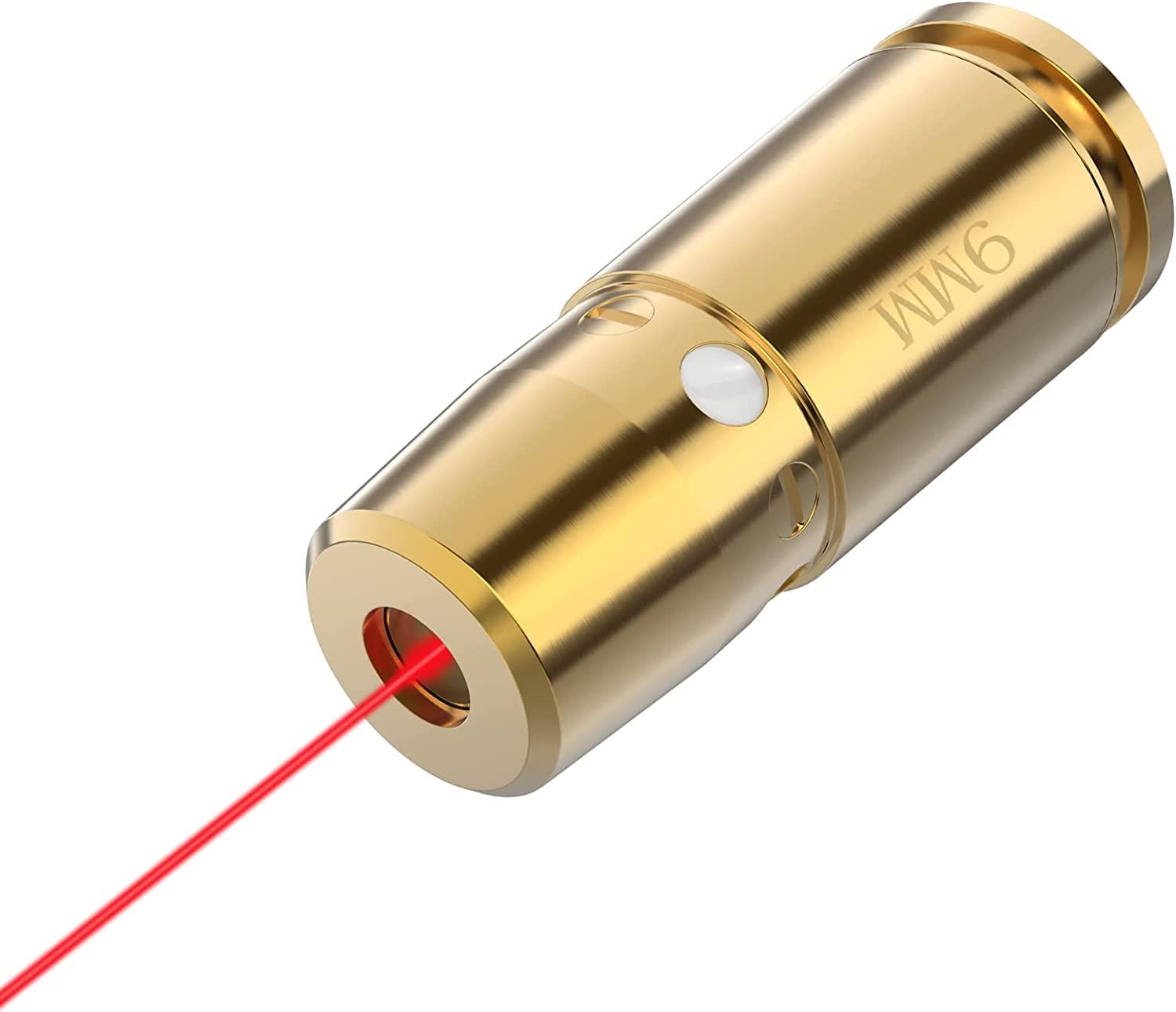 EZshoot Bore Sight 9mm Laser Boresighter with 3 Sets of Batteries