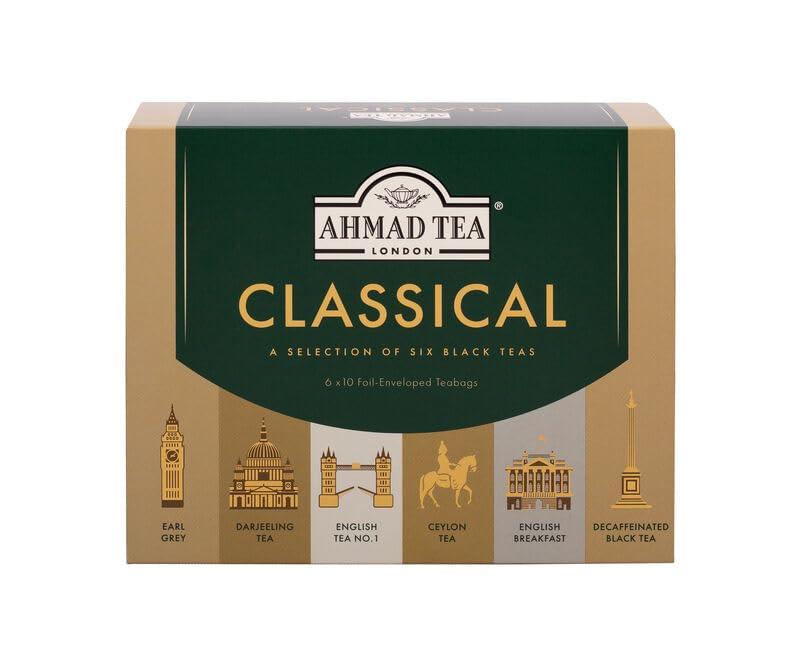 AHMAD TEA Classical Tea Variety Gift Set (60 Sachets) 8 Count