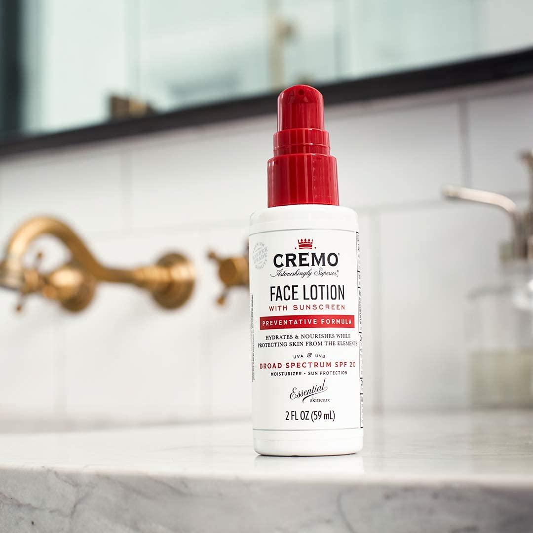 Cremo Face Lotion with Sunscreen Preventative Formula SPF