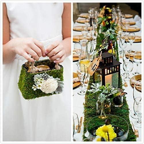 Dried Moss Pad Decorated Sheet 12 x 71 Inches Table Runners, Place Mats, Floor Cover Primrue
