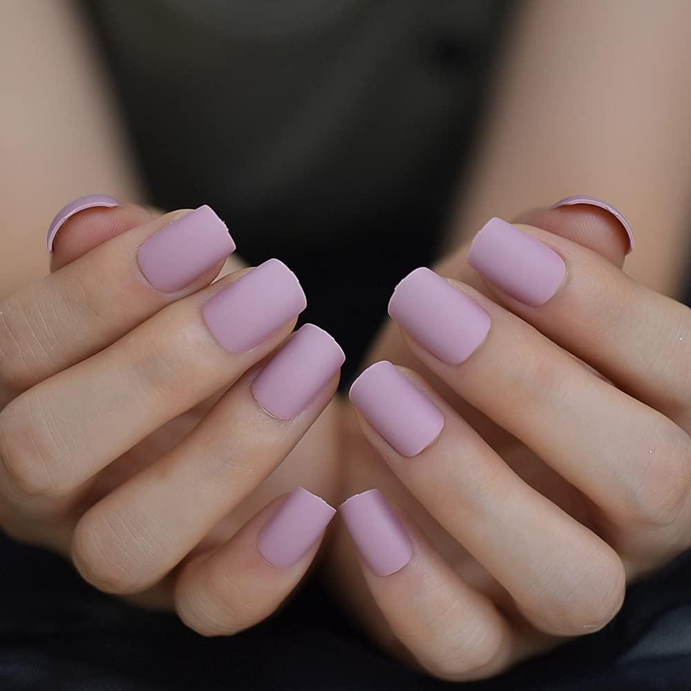 12 Packs 240pcs Square Matte Press On Nails Professional Solid Color