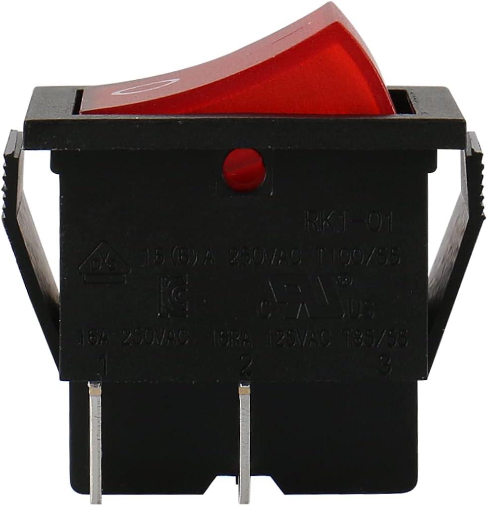 5 X Red Illuminated Light On/ DPST Boat Rocker Switch 16A/250V 20A/125V - View #10