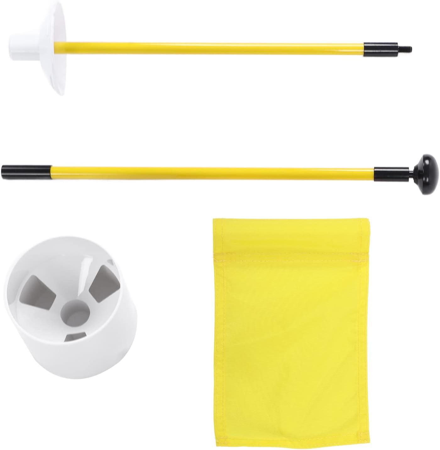 SPYMINNPOO Practice Golf Hole Pole, Golf Cup and Flag Golf Flagstick Detachable 2 Section Golf