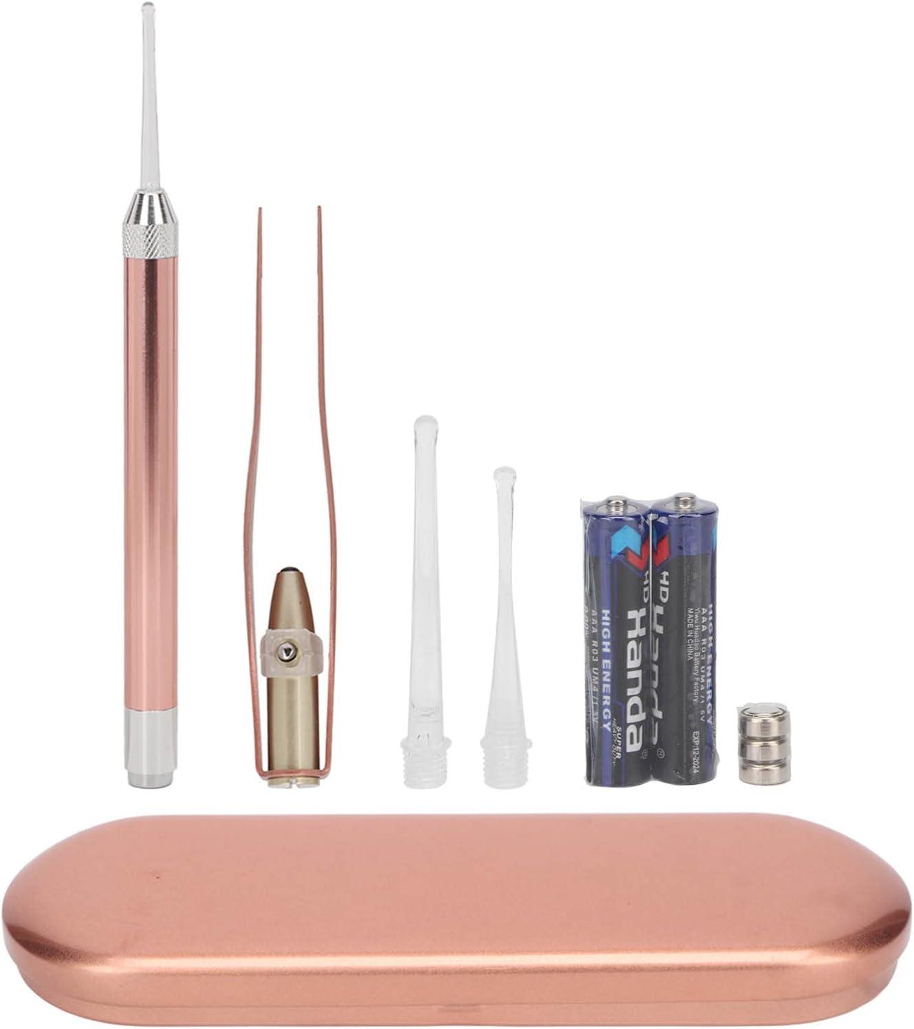 Ear Wax Removal Light Earpick Visible Rose Gold Full Polishing with