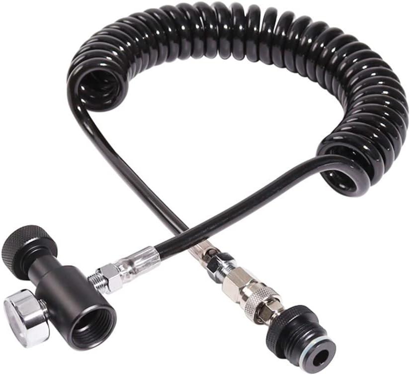 Chatthen Paintball Remote line Coil kit with 3000 PSI Gauge, Heavy Duty