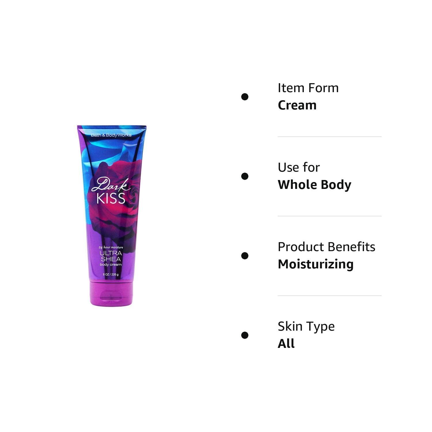 Bath & Body Works Dark Kiss Ultra Shea Body Cream 8 Ounce Dark Kiss 8