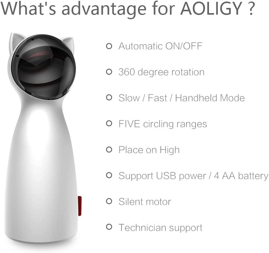 AOLIGY Automatic Cat Laser Toy Interactive Cat Toys for Indoor