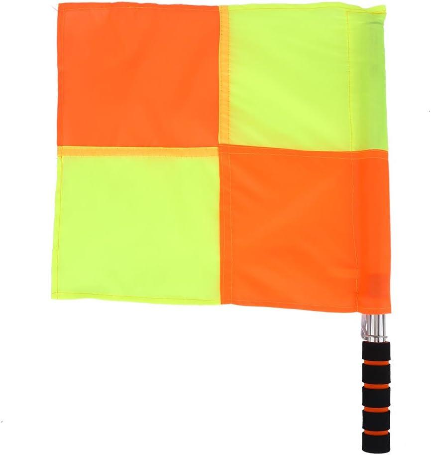 2PCS Football Referee Flag Soccer Judge Referee Linesman Flag With Storage Bag Sports Match