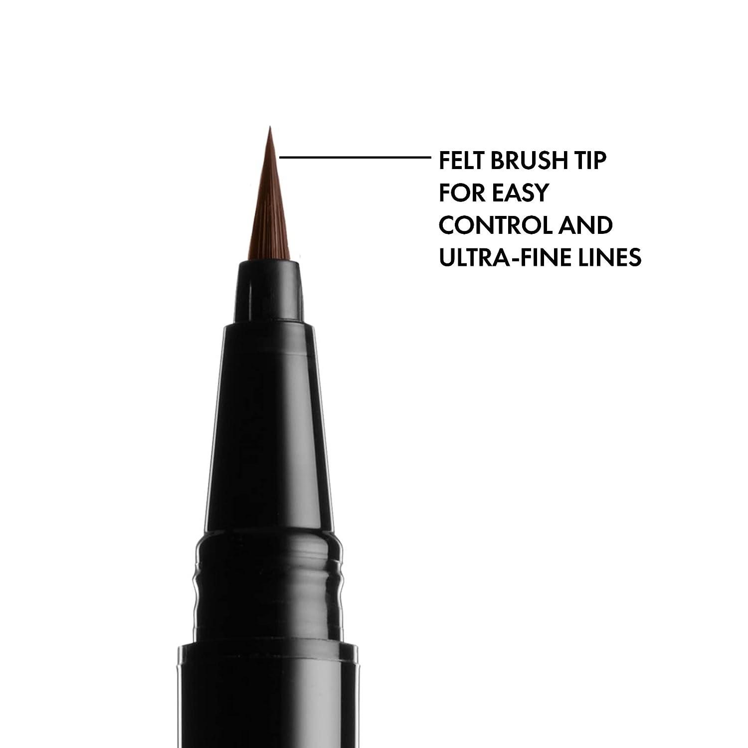 NYX PROFESSIONAL MAKEUP Epic Ink Liner Waterproof Liquid Eyeliner - Brown  Vegan Formula 1 Count (Pack of 1) Brown Liner