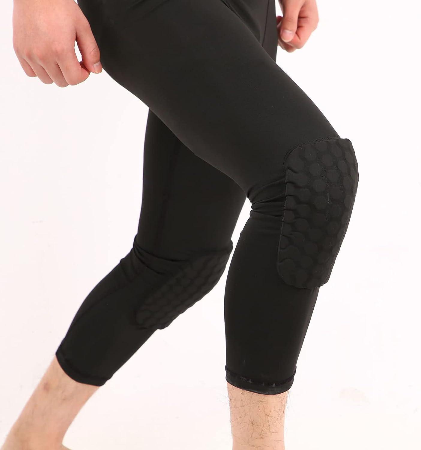 Men's Basketball Sports Tight Pants Compression Workout Leggings With Knee  Pads