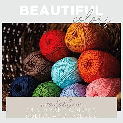  Lion Brand Yarn Heartland Yarn for Crocheting, Knitting, and  Weaving, Multicolor Yarn, 3-Pack, Redwood