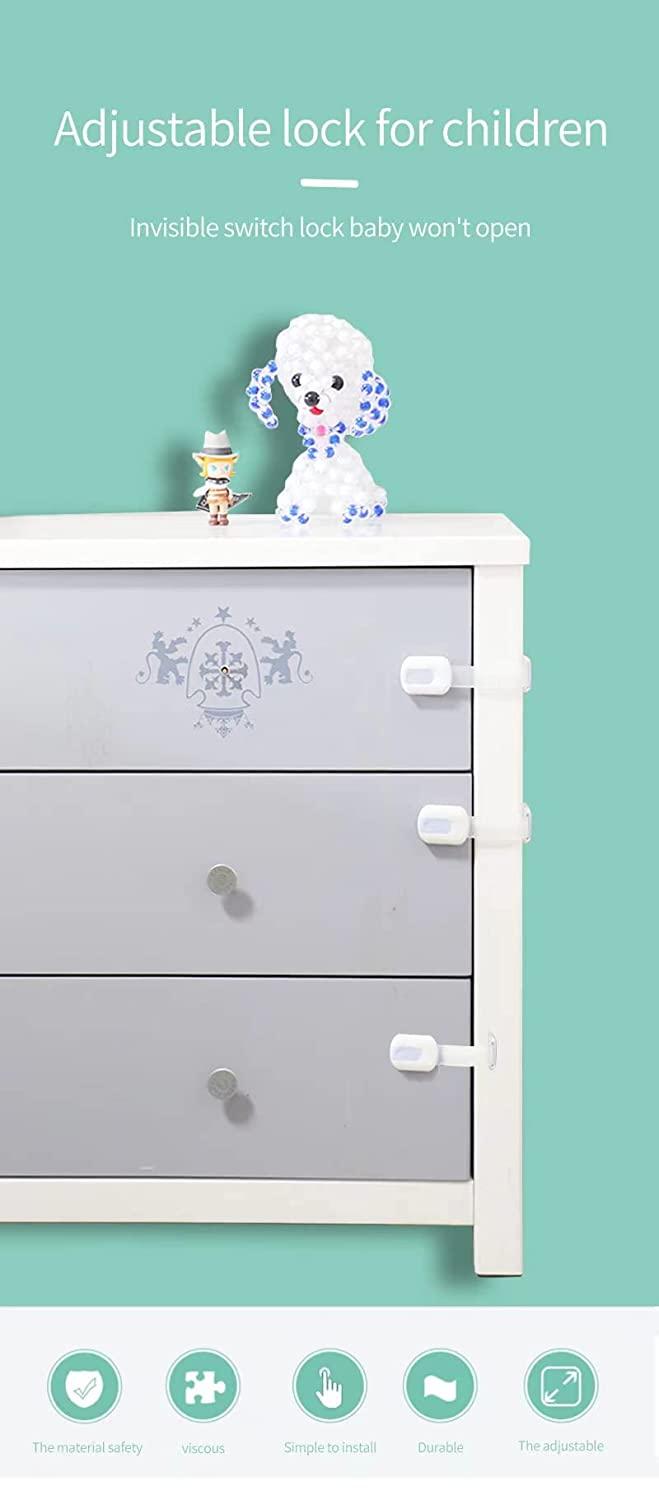 RENAISSANT 6 PackChild Safety Locks Baby Proof Lock Adjustable