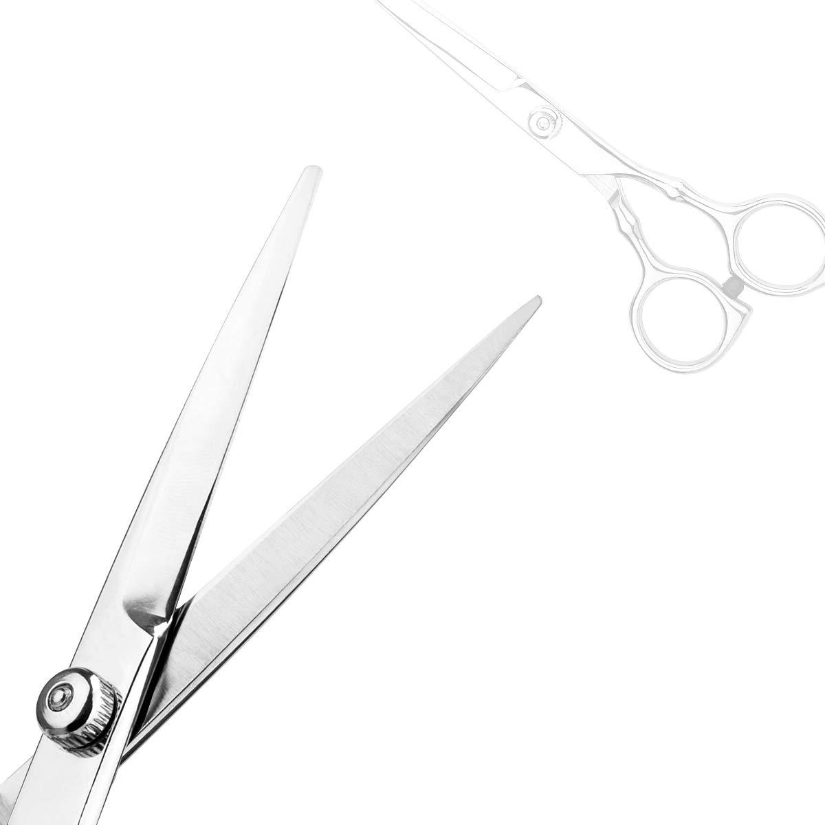 Professional Hair Cutting Scissors Kit with Thinning Shears, Comb, and