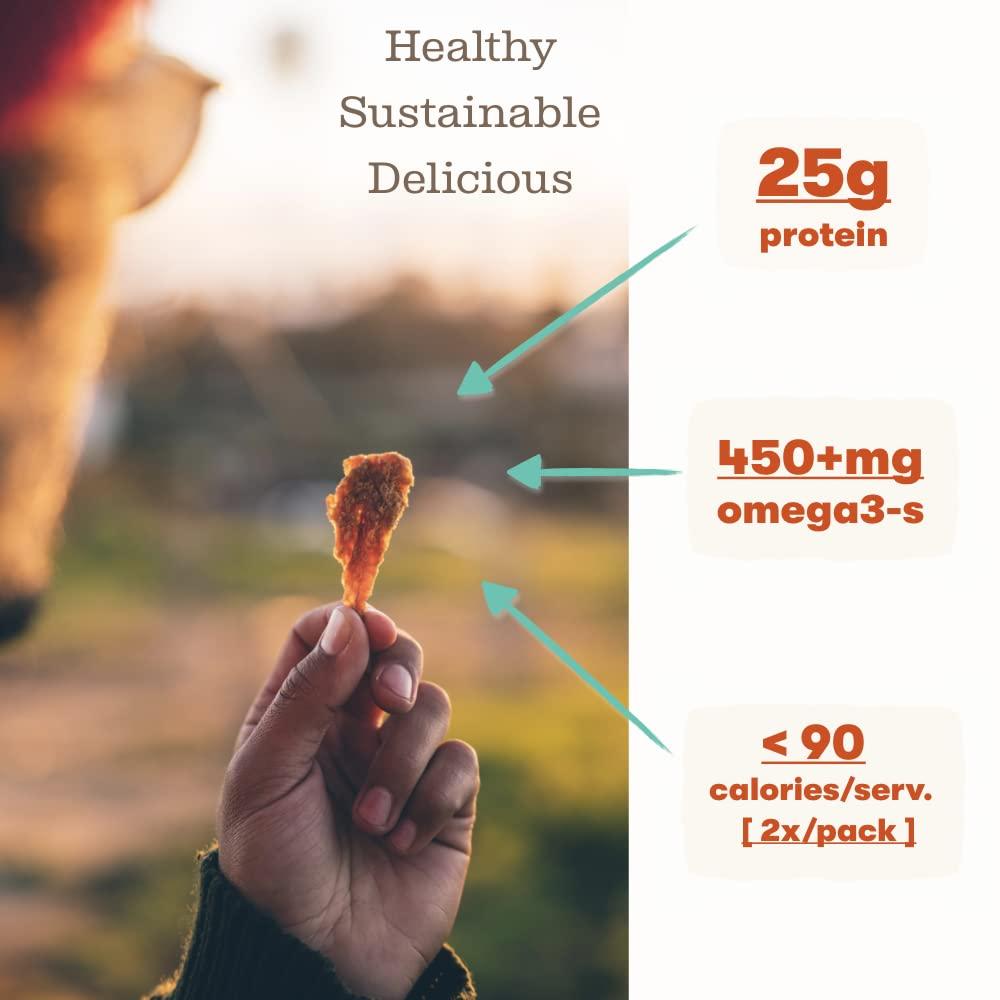 Neptune Wild Alaska Pollock Fish Jerky Cracked Pepper 2.2oz Organic